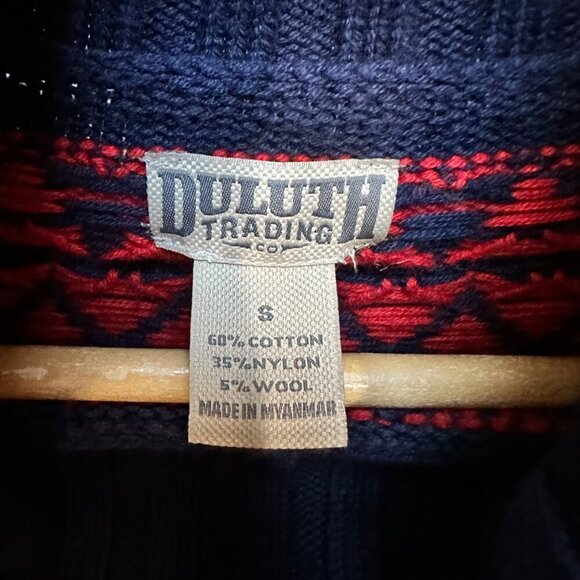 Duluth Trading Cotton Co. Blend Knit Fair Isle Turtleneck Sweater Womens Size SM - Picture 9 of 9